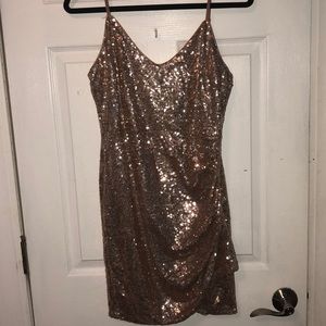 ROSE GOLD SEQUIN DRESS